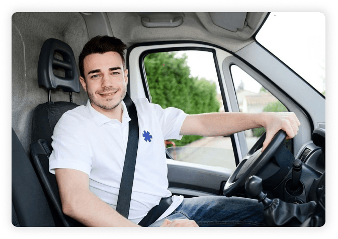 Trained and certified NEMT driver ready to assist passengers